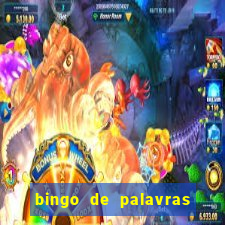 bingo de palavras 3 ano